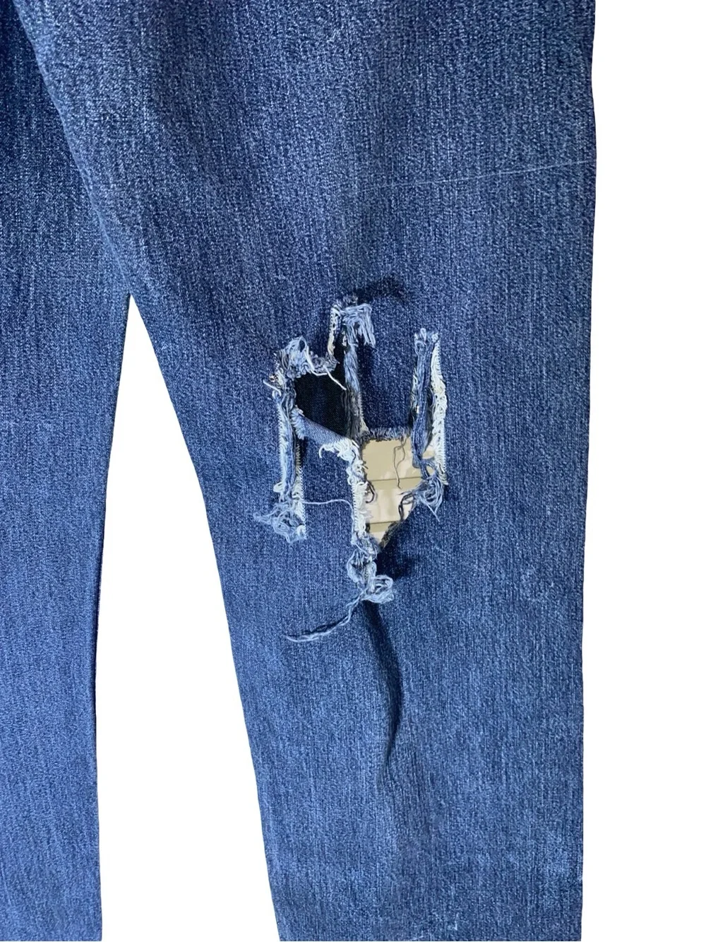 Vintage Levi's SilverTab Custom Thrashed Distressed Red Bandana Jeans Straight